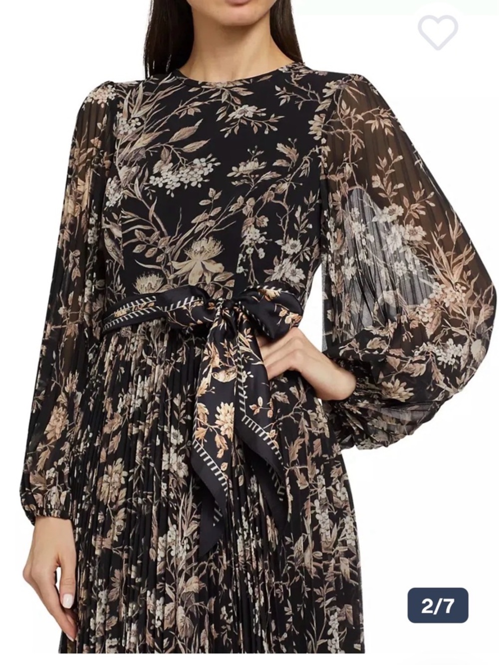 Zimmermann Sunray Pleated  Long Sleeve Floral Dress - Picture 3 of 4